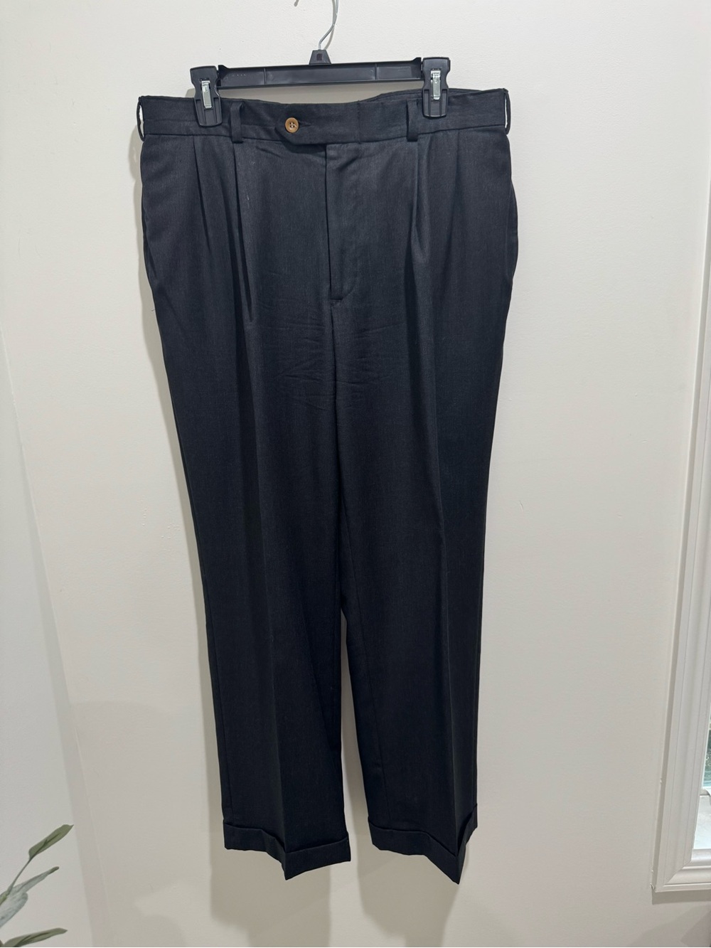 Vintage Bills Khakis 110% Guaranteed 100% Wool Pleated Dress Pants USA 36x29